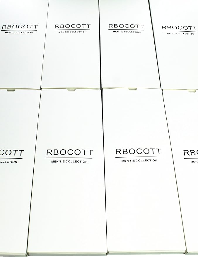 RBOCOTT Solid Color Tie Formal Necktie for Men