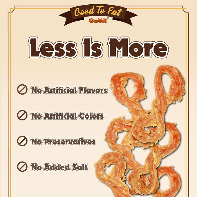 Gootoe Turkey Tendons, Dog Treats for Small Breeds, Rope (S), 1 lb