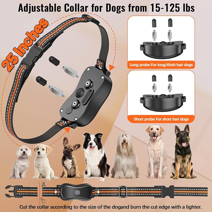 Shock Collar for Dogs 2 Pack, 4000FT IP67 Waterproof 2 Dog Training Collar 4 Training Modes, Shock Collar with Remote Control for Dogs with Light, E Collars for Small Medium Large Dogs (5–150Lbs)
