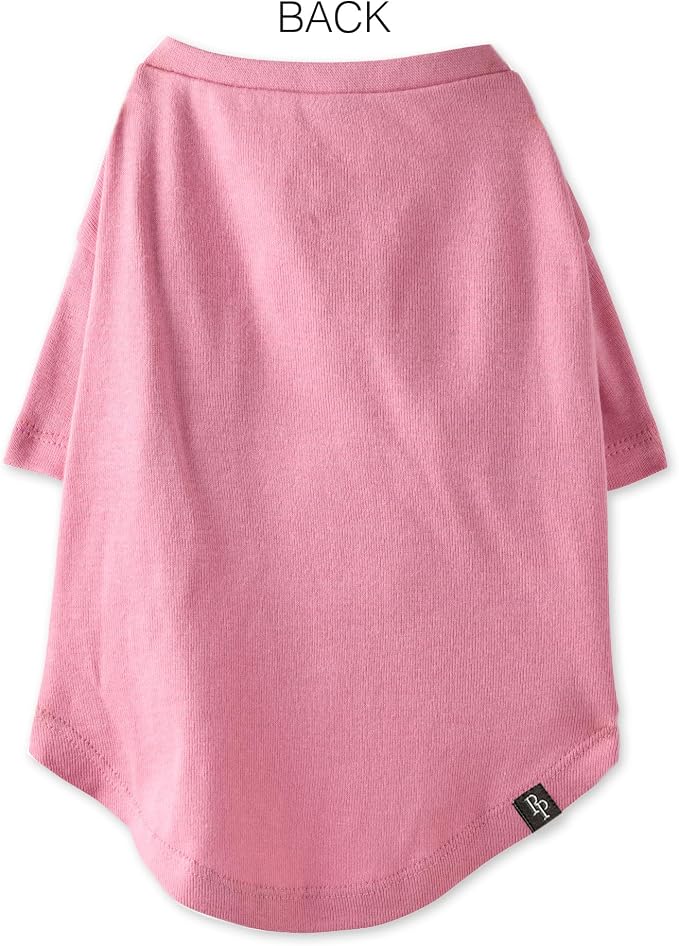 Pet Passion Toby II - The Perfect Tee, 8 Pack Short Sleeve Pet T-Shirt 100% Organic Cotton Tees Clothes for Small, Medium, Large Dogs, Rainbow Pink, Small