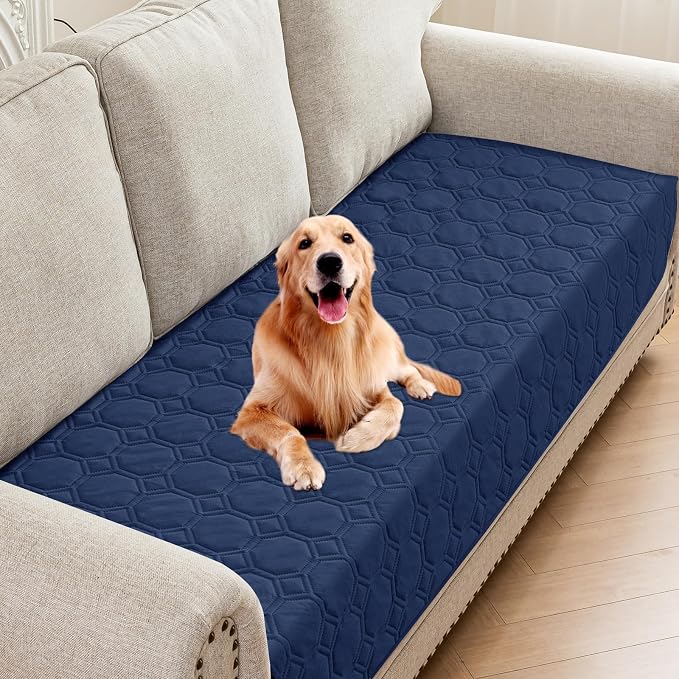 ZNSAYOTX Ultimate Cozy Blankets (30"x70") 100% Waterproof Sofa Mat Blanket for Dog Pets, Bed Couch Protector with Non-Slip Back Washable Durable, Pee Scratch Proof Easy to Clean (Navy Blue)