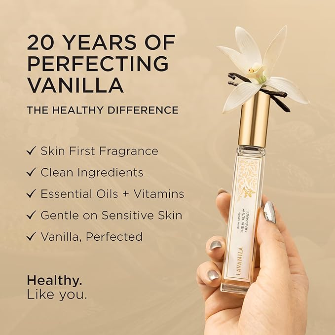 Lavanila Pure Vanilla Perfume Set for Women, 1.7 Fl Oz + 0.32 Fl Oz – Clean Vanilla Perfume, Long Lasting Women’s Eau de Parfum with Madagascar Vanilla – Natural Fragrance, Women’s Fragrances