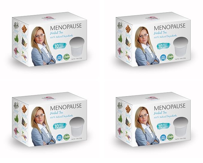 MENOPAUSE RELIEF - K-Cups Tea - black cohosh, red clover, night sweats relief, menopause tea for women, ginkgo biloba, hot flashes menopause tea, cinnamon chip 1Box