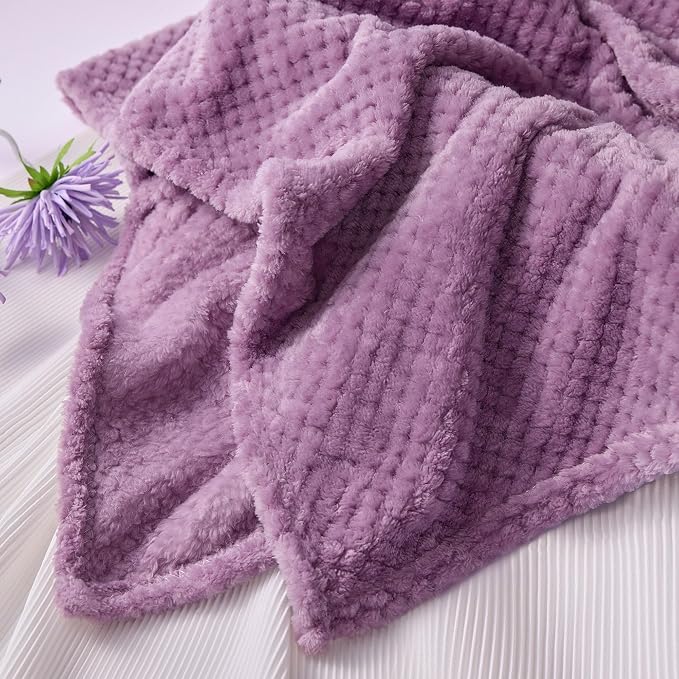 LE CADEAU Birthday Gifts for Women Mom Sister Grandma Best Friends Her, Self Care Get Well Soon Gifts, Lavender Relaxing Spa Gift Baskets Care Package w/Blanket, Mothers Day Christmas Thank You Gift