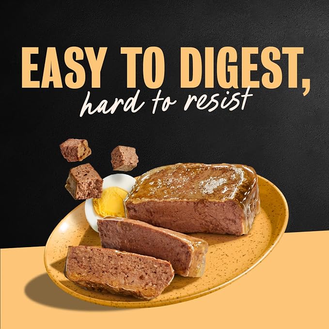 Cesar Classic Loaf Wet Dog Food, Grilled Steak & Eggs, 3.5 oz, 24 Count | Real beef #1 ingredient, made in the USA, 100% complete & balanced, no fillers/added sugar/artificial flavor, easy peel trays