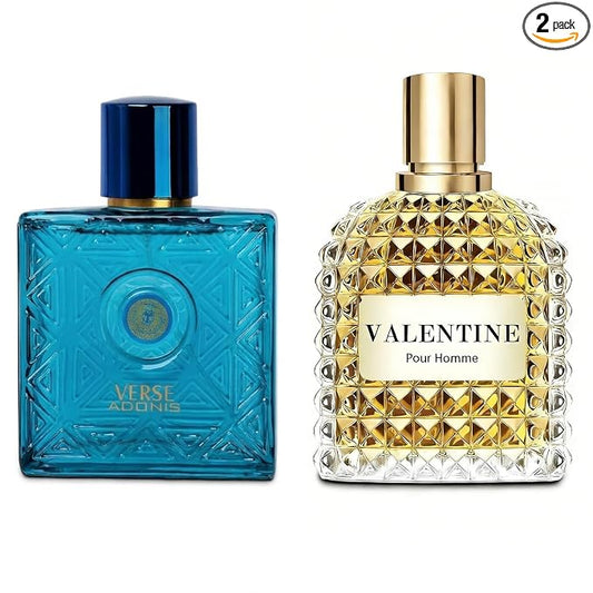 AFLUXE Verse Adonis & Yellow Valentine Combo Men Cologne 3.4 Fl. Oz Men's Perfume Refreshing Combination of Woody Floral & Fruity Scents Eau De Parfum for Men Lasts All Day Best Gift