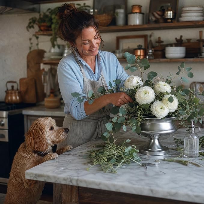 Worth 8" H. Silver Color Urn Vase for Centerpieces, 11.8" Dia. Metal Trumpet Small Flower Pots for Table, Bowl Vase for Wedding Party Event Home Decor, Smooth, Non-Aged Finish