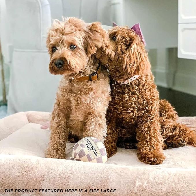Haute Diggity Dog Chewy Vuiton Ball Plush Dog Toy, Designer Parody Toy