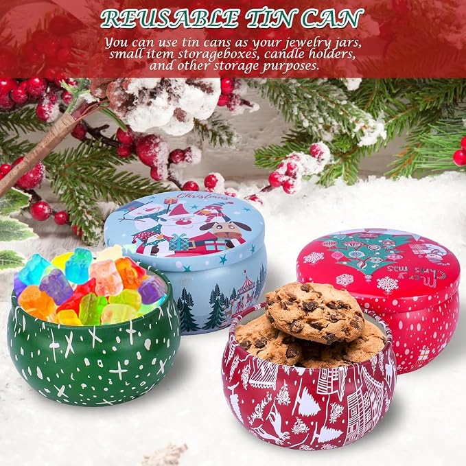 12 Pack Christmas Scented Candles with Natural Soy Wax, Long Lasting Aromatherapy Soy Candles for Home Scented, Christmas Candles Gift Set for Women & Men