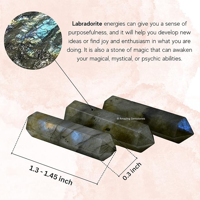 Amazing Gemstone Crystal Points Bulk Healing Crystals & Stones - Premium Single Terminated Healing Wand Point Bulk Crystals for Crafts, Crystal Grid, DIY Work