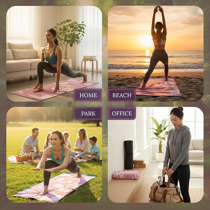 COREMOTION Hot Yoga Mat Towel (72'' x 26.5'’) – Lightweight Multipurpose Yoga Towel with Non-Slip Silicone Grip, Quick-Dry & Sweat Absorbent for Women - Pilates, Gym, Indoor & Outdoor Workouts