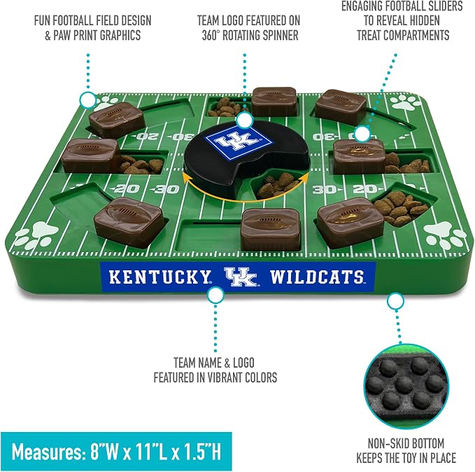 Pets First NCAA Kentucky Wildcats Puzzle Toy, Puzzle Treat Dog Toy, Interactive Dog Treat Toy, Dog Puzzle Feeding Slow Toy