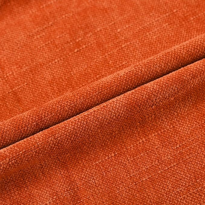 Set of 4 Soft Textured Decorative Throw Pillow Covers 12x20 Inch Cozy Farmhouse Cushion Cover Square Accent Pillow Cases for Bed Couch Sofa Living Room, Burnt Orange