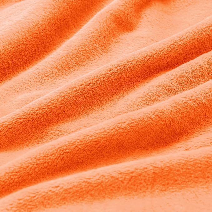 BEDELITE Orange Throw Blanket for Couch & Bed, Luxury Plush Cozy Fleece Blanket 50" x 60", Soft Lightweight Fall Throw Blanket for Home Furnishing | Ultra Soft Fleece, Plush Microfiber, Lightweight Warmth, Fall Decor, Fade Resistant, Machine Washable, ...