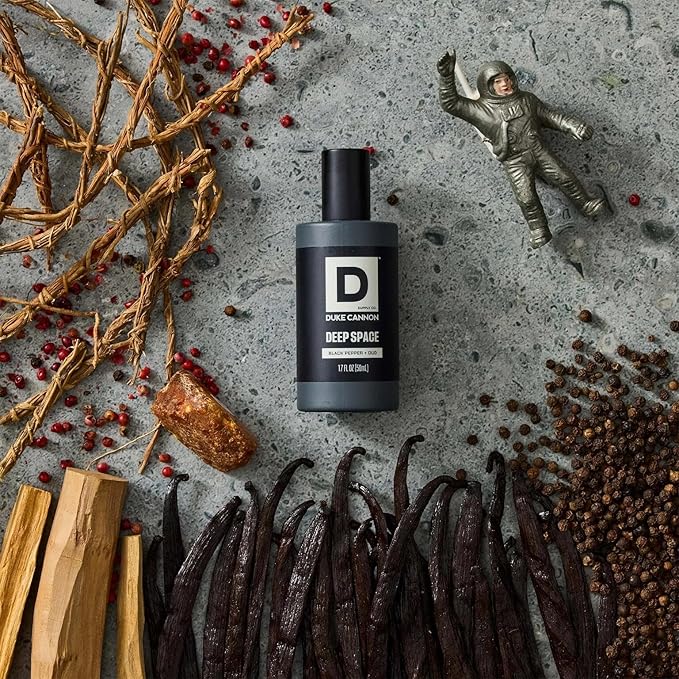 Duke Cannon Proper Cologne for Men - Men's Eau de Parfum - Fragrance for Lasting Wear - Essential Oils - Black Pepper & Oud - Deep Space, 1.7 fl oz (Pack of 2)