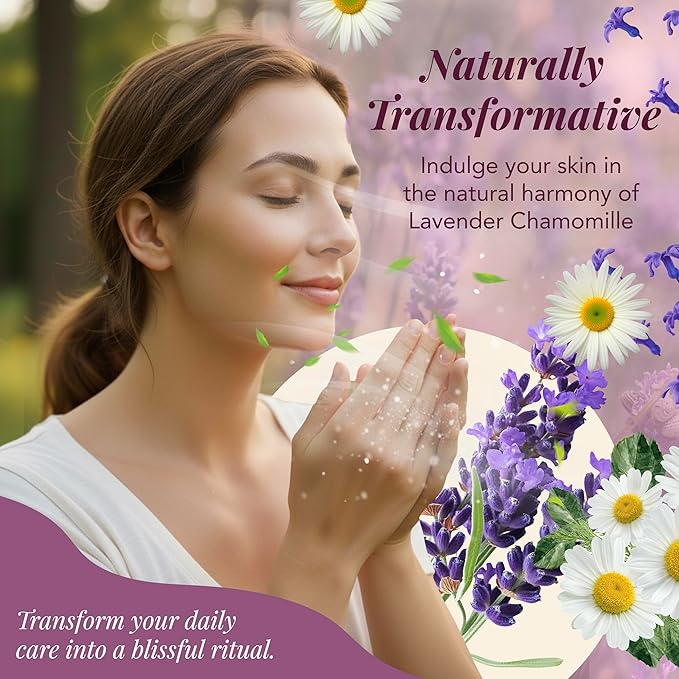 Saavy Naturals Deeply Hydrating Body Cream for Dry Skin – Nourishing Shea Butter, Plant-Based & Sustainably Sourced – Lavender Chamomile – 8.5 fl oz, 1 pack