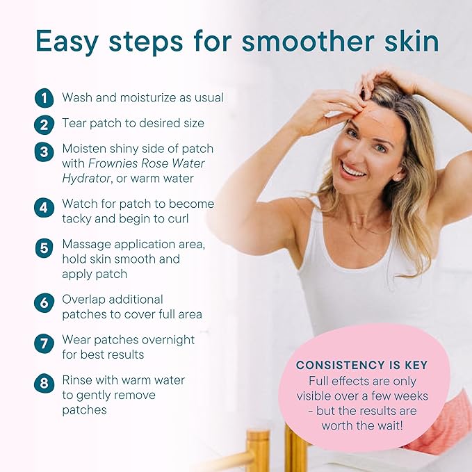 FROWNIES Facial Patches for the Forehead and between eyes, the original wrinkle patch,