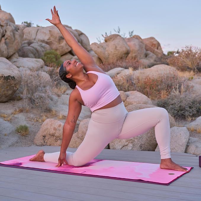 Manduka Yogitoes Hot Yoga Mat Towel - 71" | Moisture Activated Grip | Patented Silicone Nubs | Highly Absorbent, Durable & Easy Care | Made from Recycled Materials | 71 x 24 Inches | Chakra Residence