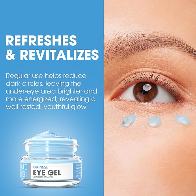 SKIN LAB Hydrate & Replenish Eye Cream – Hydrating Eye Gel Cream with Hyaluronic Acid & Marine Extracts, Moisturizes & Revitalizes Under Eyes, 0.5 oz