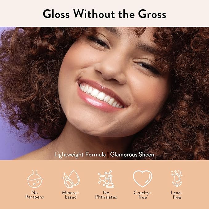Juwel Cosmetics Luminizing Lip Gloss – Hydrating & Moisturizing for Dry Lips with Beeswax, Castor Oil & Vitamin E, Smooth Finish Tinted Lip Gloss for Women, Vegan, Allure
