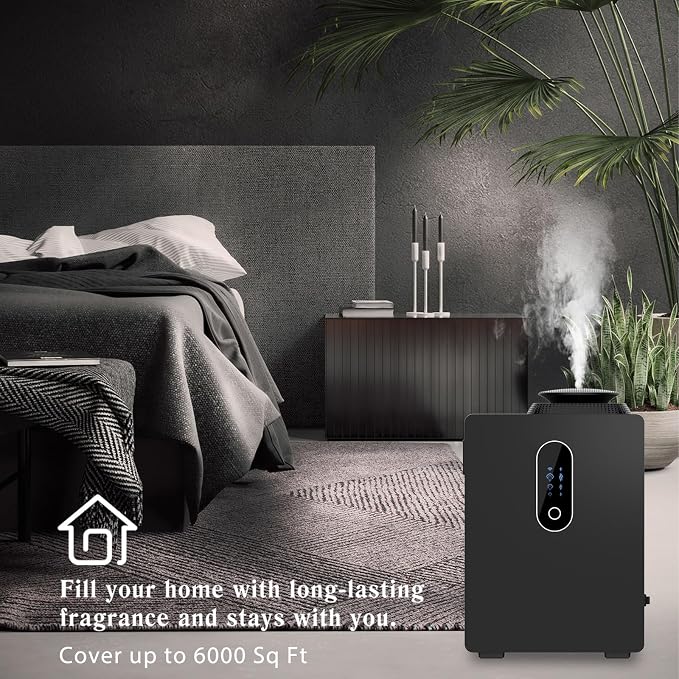 2026 Upgraded HVAC Scent Diffuser Machine, WiFi Control, Coverage 6000 Sq.Ft, Scent Air Machine for Home 1000ML, Waterless Cold Air Aromatherapy Essential Oil Hotel Scent Diffuser for Large Room