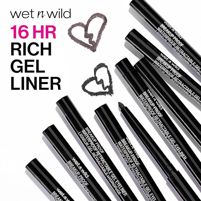 wet n wild Gel Eyeliner, Retractable, Brick Brown | Waterproof | Smudge-Resistant | Cruelty-Free & Vegan | Pack of 2