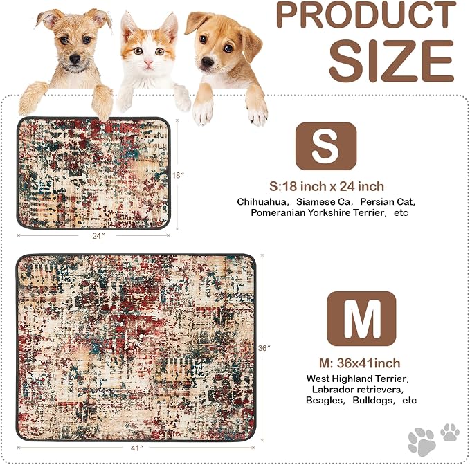 Washable Pee Pads for Dogs, Reusable Puppy Pads 36"x 41" 2 Pack | Leak-Proof, Super Absorbent Potty Training Pads With Non-Slip Backing For Crates, Floor, Playpen, Whelping & Furniture