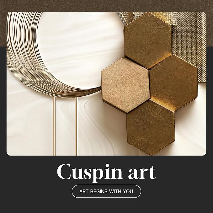 Large Framed Modern Luxury Gold Wall Art for Living Room, 3 Piece 16x24 In | Wall decor with frame, Golden geometric pictures, Crystal coating wall art, Fade resistance prints for bedroom dining room