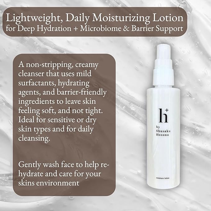 NKG h+ Moisture Lotion by Japanese Dermatologist Developed Lightweight Face Lotion for Sensitive Skin – Fragrance-Free, 100mL