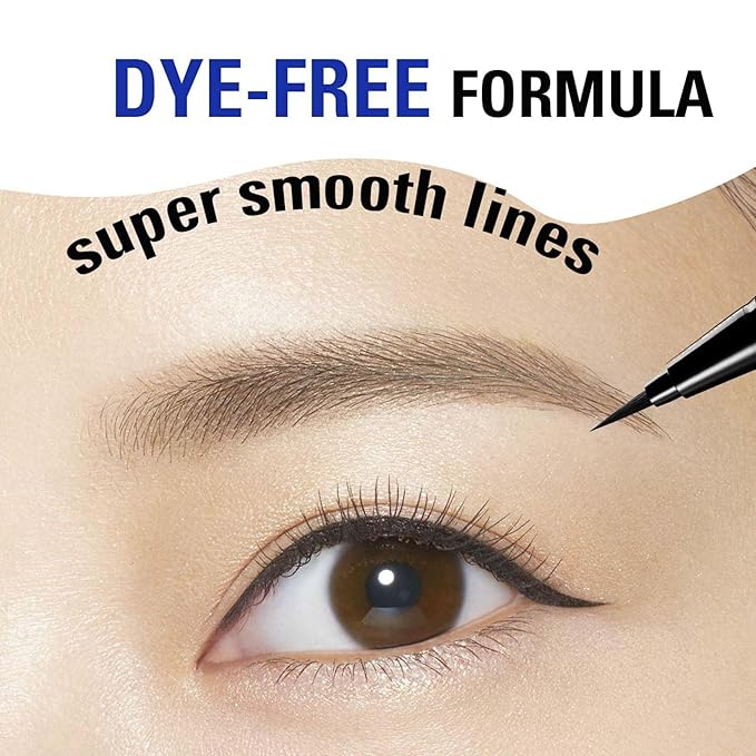 HEROINE MAKE by KISSME Waterproof Eyeliner for Intense Color & Ultra-Fine 0.1mm Tip, Liquid Eyeliner Pen with Organic Beauty Serum, Cat Eye Liner for Long Lasting Dramatic Lines, Jet Black 1 EA, PRIME
