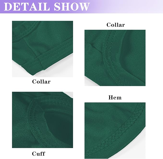 2-Pack Premium Polyester Dog Shirts - Solid Colors, Fabric, Fits Small, Medium, Large Dogs, Perfect for Everyday Wear, Holidays, and Special Occasions.Green Purple XS