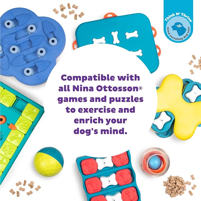Outward Hound Nina Ottosson Puzzle Bitez Dog Treats, Apple Bacon, 7.5 oz | USA Made, Healthy Bite-Sized Treats for Training Reward & Interactive Puzzle Toys, No Artificial Additives, Dogs & Puppies
