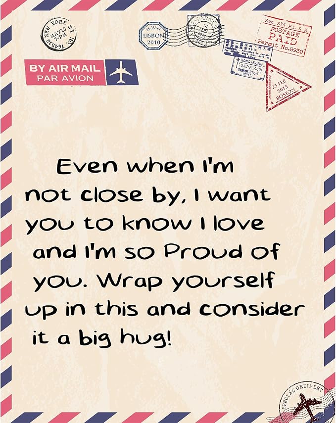 UFOORO Airmail Throw Blanket Gifts Custom Gifts Personalized Mom Gifts/Dad Gifts/Daughter Gifts/Son Gifts/Grandma Gifts Custom Blanket Gifts