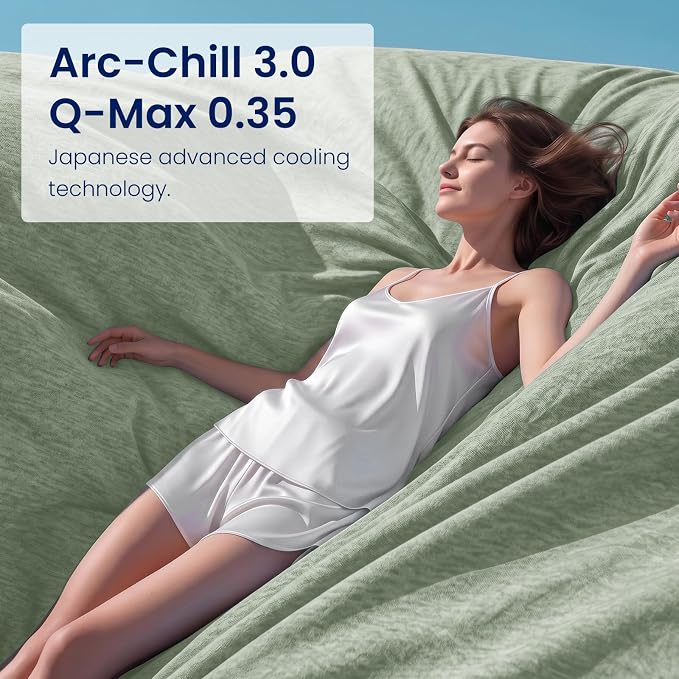 Cooling Blanket(90"x108"King Size) for Night Sweats Absorbs Heat to Keep Adults Cool on Warm Nights, Q-Max 0.5 Cooling Blankets for Hot Sleepers, Ultra-Cool Lightweight Blanket for Bed | Absorbs Heat Cold Summer Blanket for Night Sweats & Menopause Q-M...