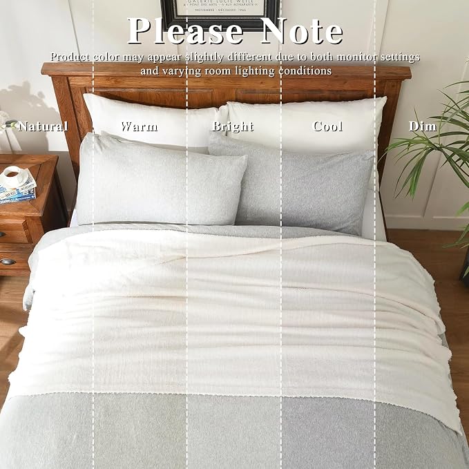 Cream Throw Blanket for Bed, Super Soft Knit Blankets, Cozy Fleece Fuzzy Fluffy Plush Chenille Throws Blanket for Couch, Sofa, Cream, 60 x 80 inches