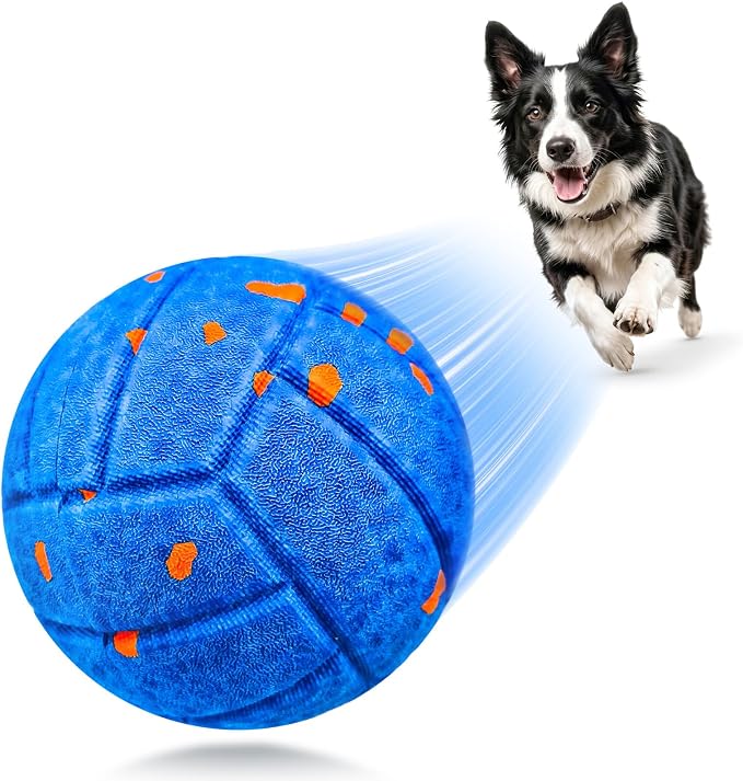 Smart Interactive Dog Toy to Keep Them Busy, Automatic Moving, E-TPU Material, 3 Interactive Modes, IPX7 Waterproof, USB Rechargeable, Active Rolling Ball for Puppy, Medium and Large Dogs (Blue)
