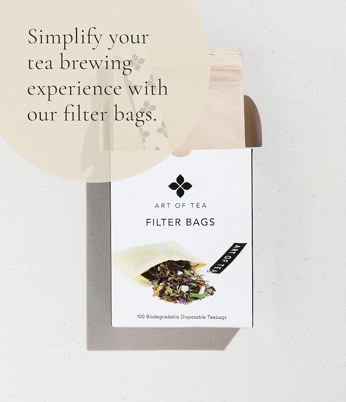 Art of Tea Dark Chocolate Peppermint 12 Count Tea Bags, Organic Pu-Erh Dessert Tea with Cocoa Nibs & Peppermint, Premium Pyramid Sachets for After Dinner Tea