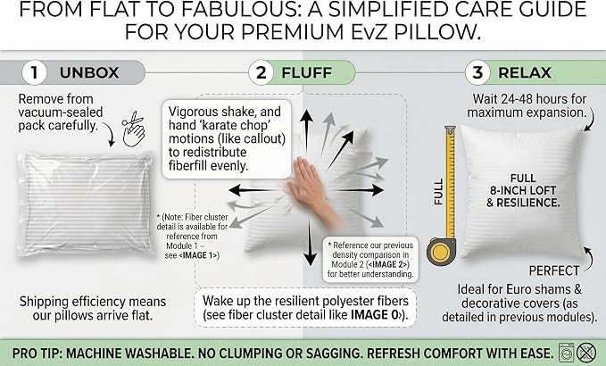 EvZ Set of 2 Overstuffed Pillow Inserts 18x18 - Premium Soft Square Decorative Sham Stuffers - Hypoallergenic Polyester Filling Cushion Forms for Couch, Sofa & Bed - White Striped (18" x 18")