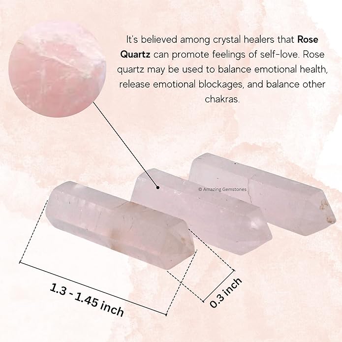 Amazing Gemstone Crystal Points Bulk Healing Crystals & Stones - Premium Single Terminated Healing Wand Point Bulk Crystals for Crafts, Crystal Grid, DIY Work