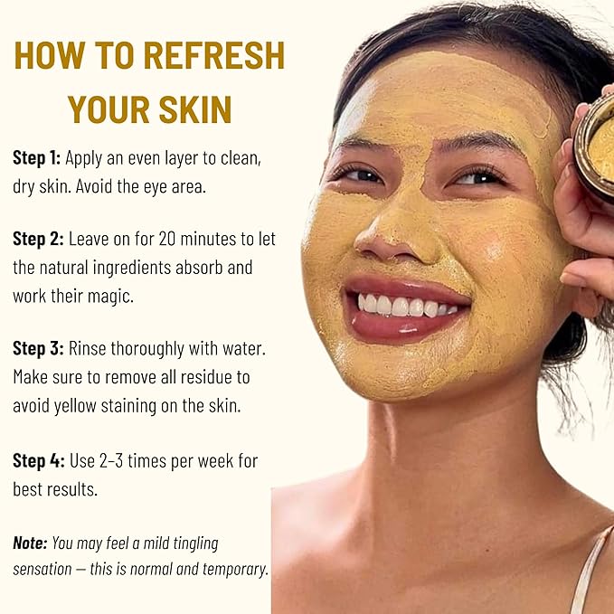 Cocoon Hung Yen Turmeric Face Mask for Dull Skin, Dark Spots, Blackheads, Skincare Facial Mask, Face Skincare Gift