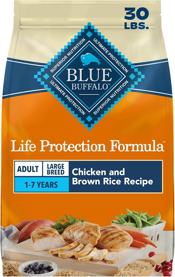 Blue Buffalo Life Protection Formula Chicken Large Adult Dog Food, 30 lb | Real Chicken #1 Ingredient, Antioxidant-Rich LifeSource Bits, Glucosamine Supports Joint Health & Mobility in Large Breeds