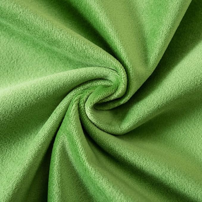 24x24 Velvet Throw Pillow Covers Set of 2 for Couch Sofa Bed,Apple Green | JUSPURBET Decorative Pillow Covers with Invisible Zipper for Modern Living Room Bedroom Home Decor