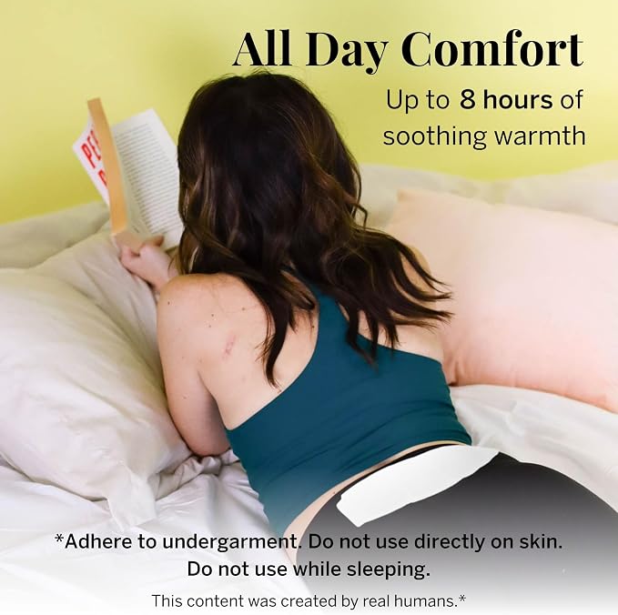 Pixie Heating Pad – Large Air-Activated Disposable Warmth Pads for Lower Abdomen & Back – Up to 8 Hours of Continuous Heat – Drug-Free, Portable & Discreet – 3 Count