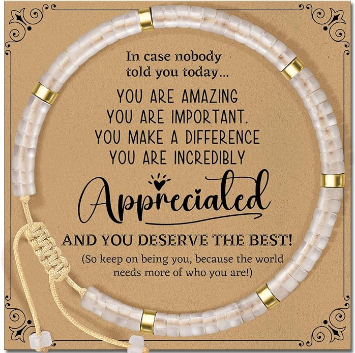 Inspirational Gifts Bracelets for Women: Valentines Mothers Day Birthday Gifts for Women Friends Sister Mom - Healing Natural Stone Beads Bracelets Thinking of you Get Well Soon Gift for Women