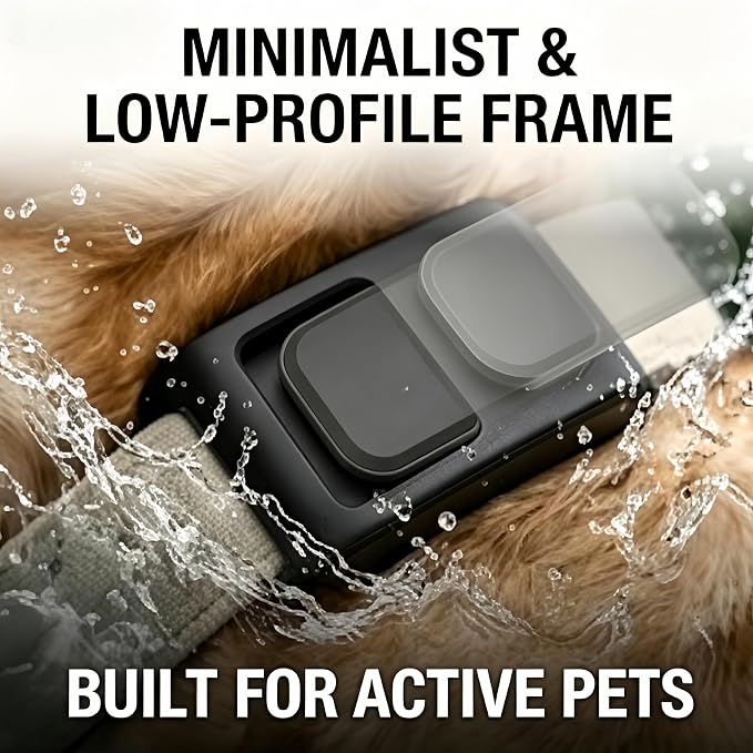 Smart Tracker Collar Adapter and Bracket Compatible with Fi Series 3+ Smart Tracking Devices for Universal Collar Attachment (Balck)