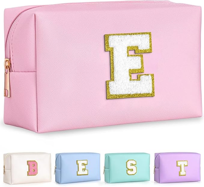 TOPEAST Christmas Gifts Stocking Stuffers for Women Teen Girls - Travel Makeup Bag, Cosmetic Bag, Birthday Travel Gifts for Women (Pink E)