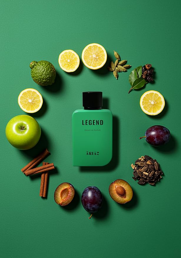 ARIAZ Legend Extrait de Parfum for Men – 3.4 Oz Long Lasting Masculine Scent – Aromatic Fougere with Apple, Bergamot, Ambergris & Patchouli