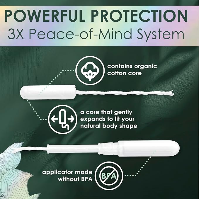 L. Cotton Tampons Light/Regular Absorbency Multipack, Contains an Organic Cotton Core, Made Without Synthetic Pesticides, or Fragrances, 84 Count