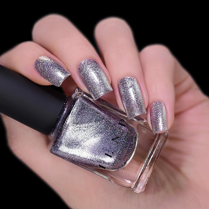 ILNP Echo - Platinum Silver Holographic Ultra Metallic Nail Polish