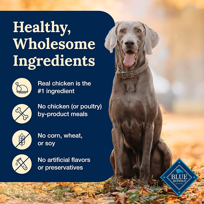 Blue Buffalo Delectables Chicken Grain-Free Dog Food Topper, 3 oz, 24 ct | Grain-Free, Real Chicken Cuts in Gravy, Single-Serve Pouches, No Corn, Wheat, or Soy
